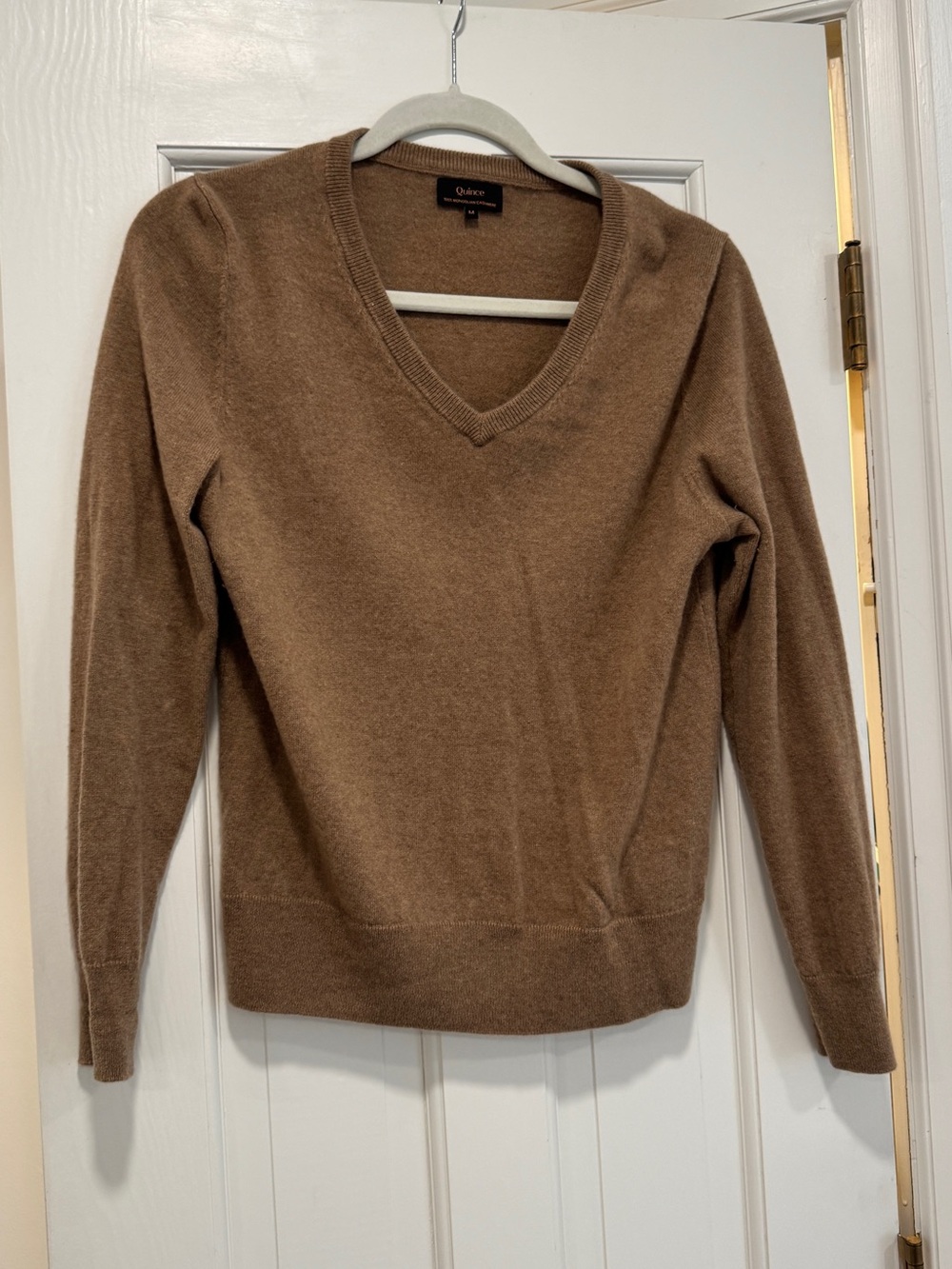 Quince Mongolian Cashmere V-Neck Sweater